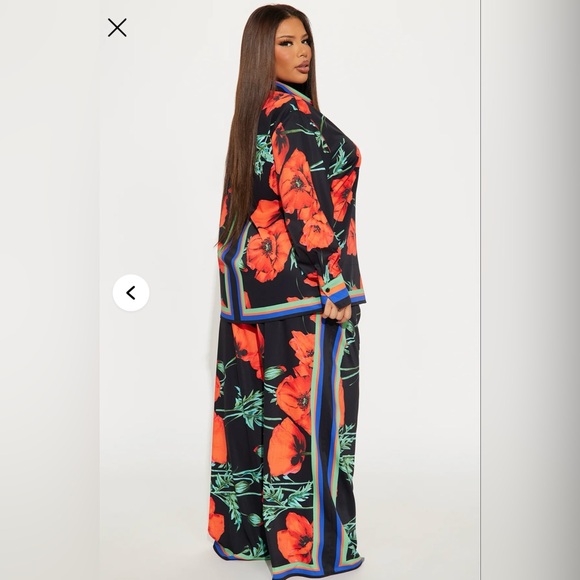 NWT Fashion Nova vacation matching  wide leg  pants set size 1X - Picture 3 of 3